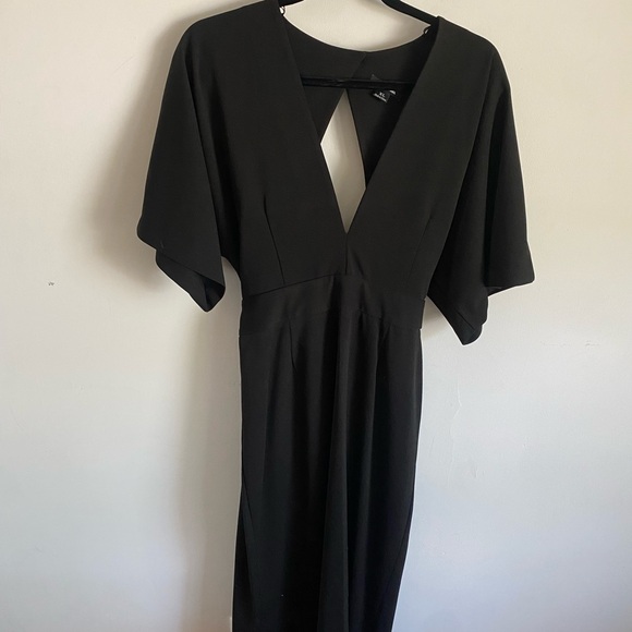 Fashion Nova Dresses & Skirts - Fashion Nova Black Open Back Dress Corporate Goth Alternative Emo Witchy